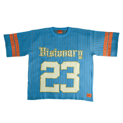 KNIT FOOTBALL JERSEY - BLUE