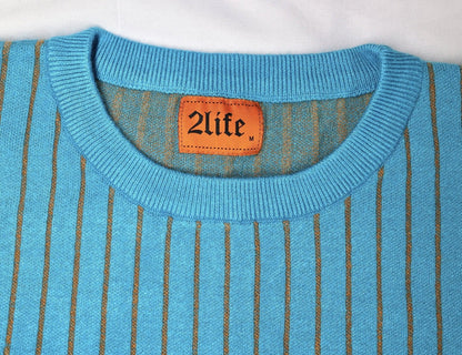 KNIT FOOTBALL JERSEY - BLUE - 2life