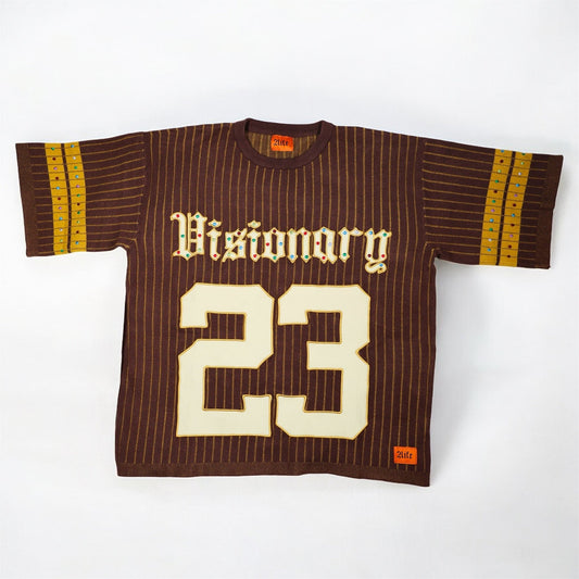 KNIT FOOTBALL JERSEY - BROWN - 2life