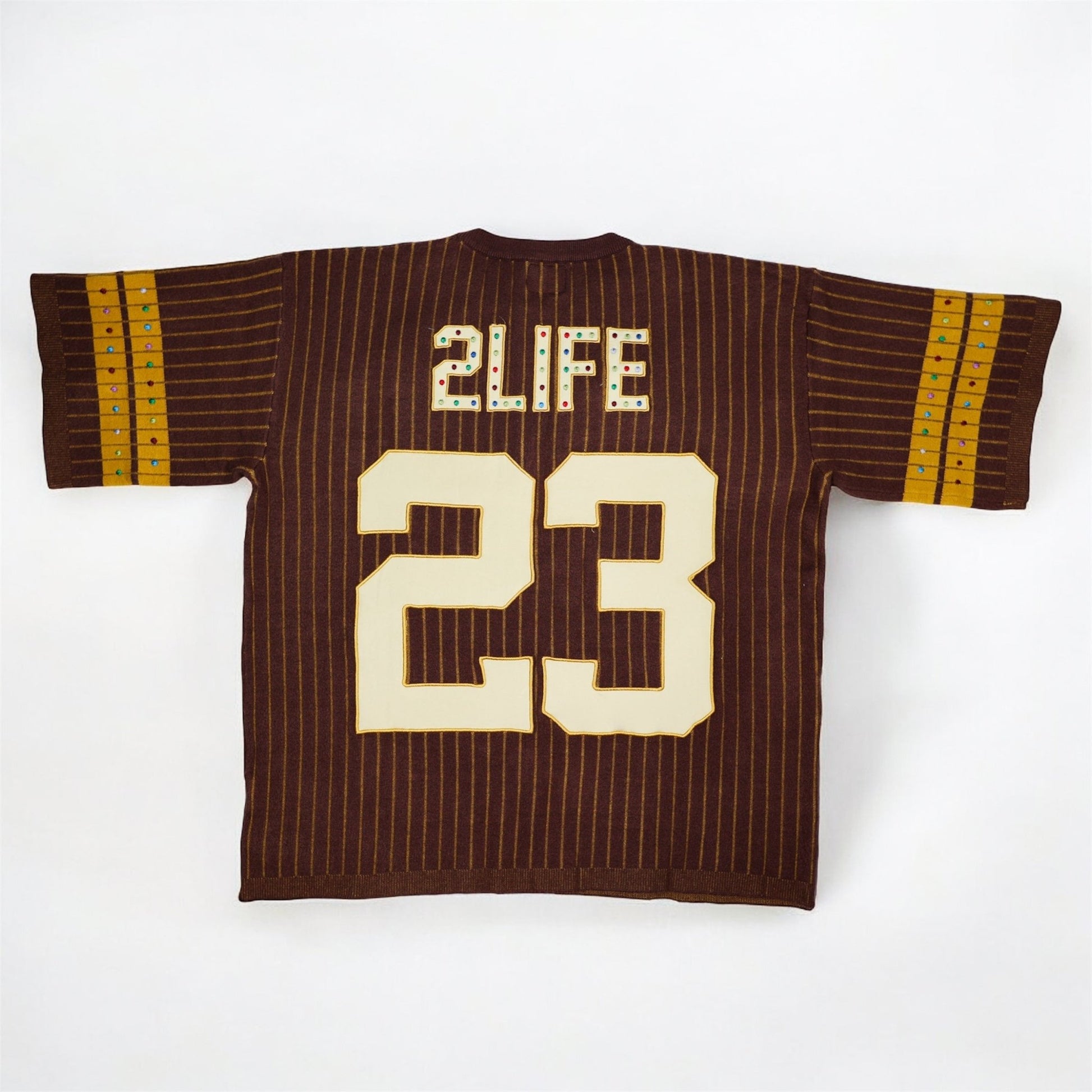 KNIT FOOTBALL JERSEY - BROWN - 2life